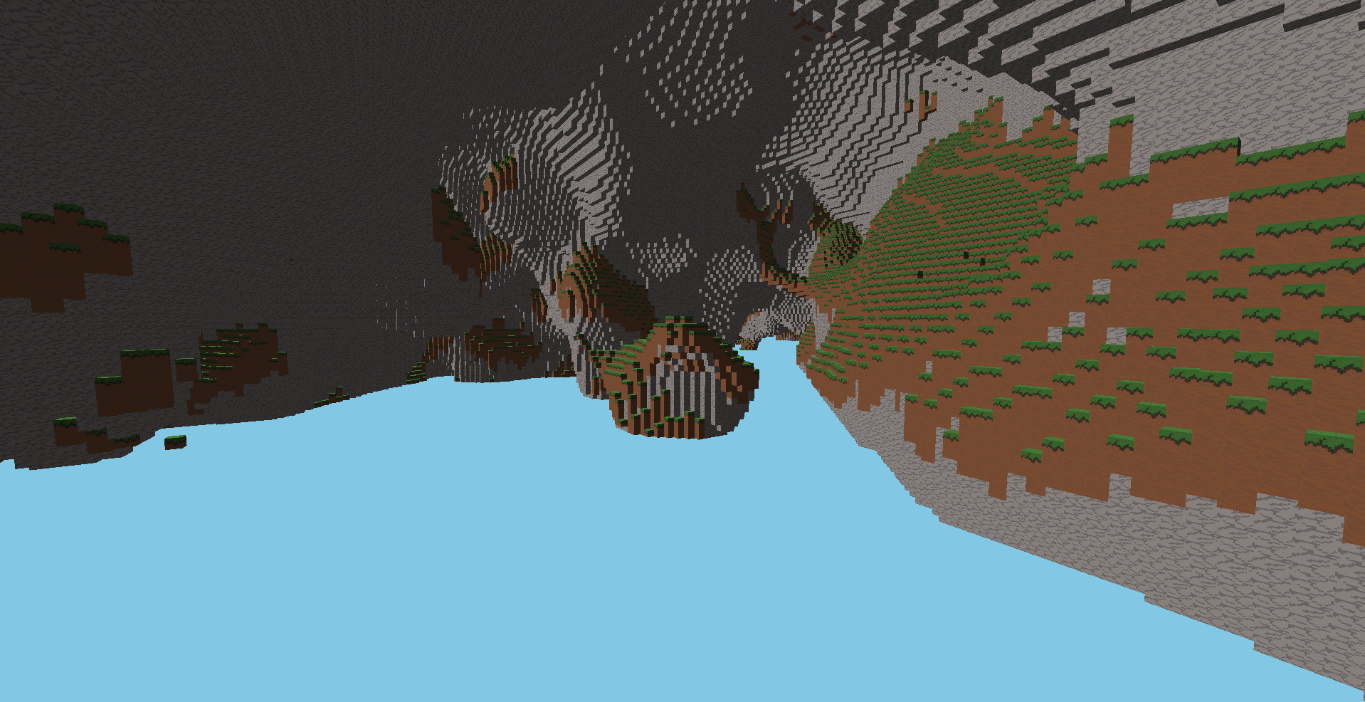 Cave formation with water
