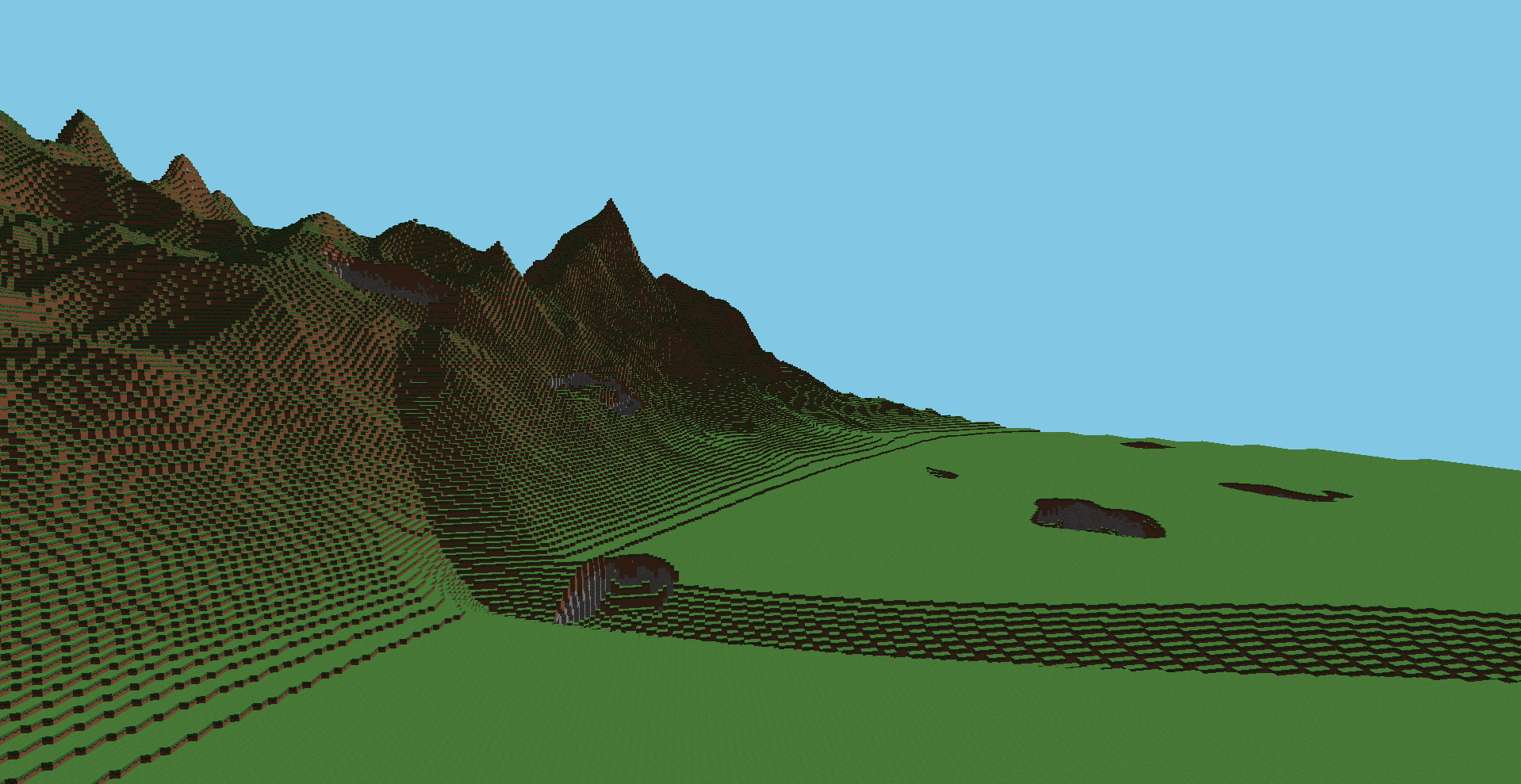 Mountain to ocean biome transition